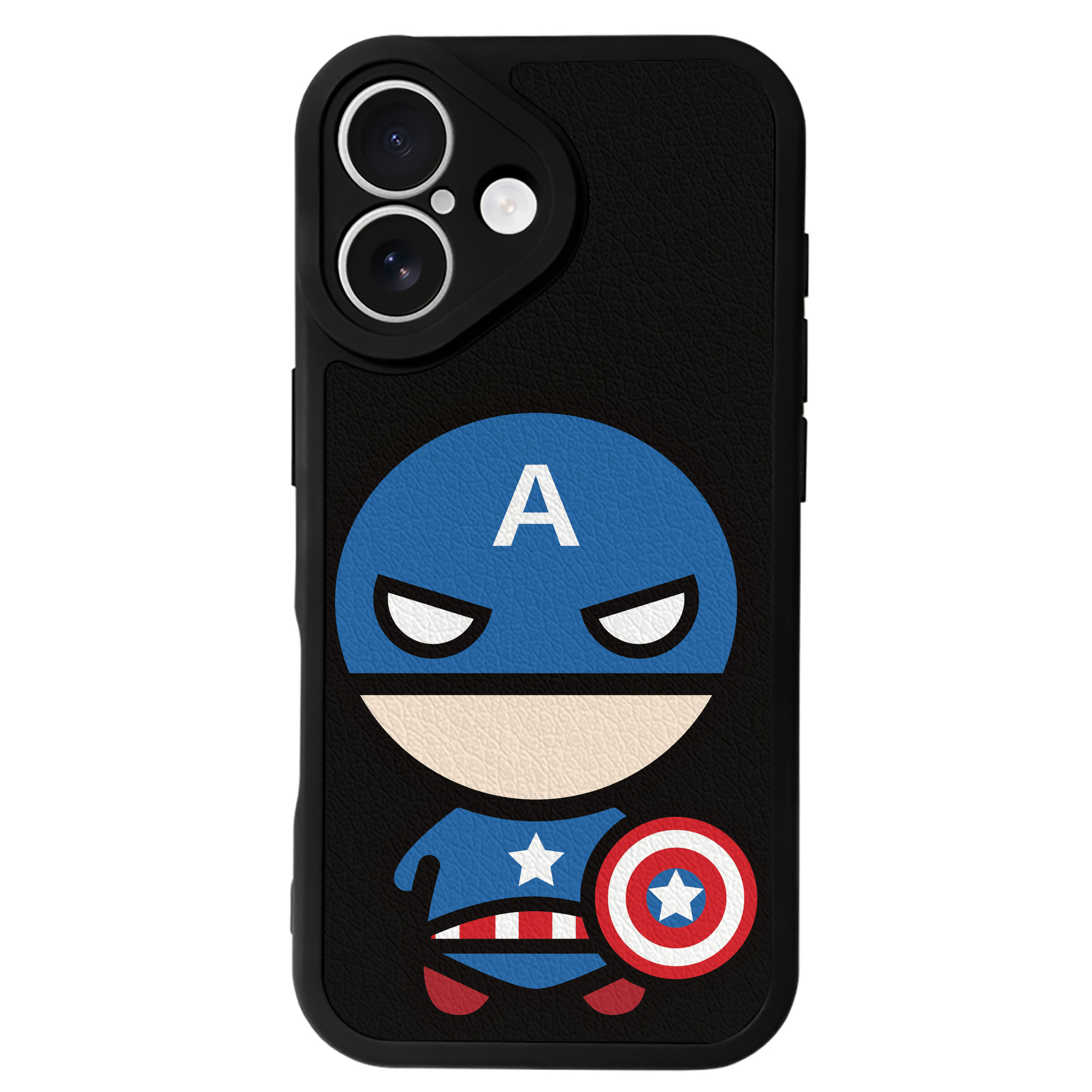 （画像用） アベンジャーズ The Avengers 【iPhone 16シリーズ対応】シリコンスマホケース（レザー調） 材質：シリコン